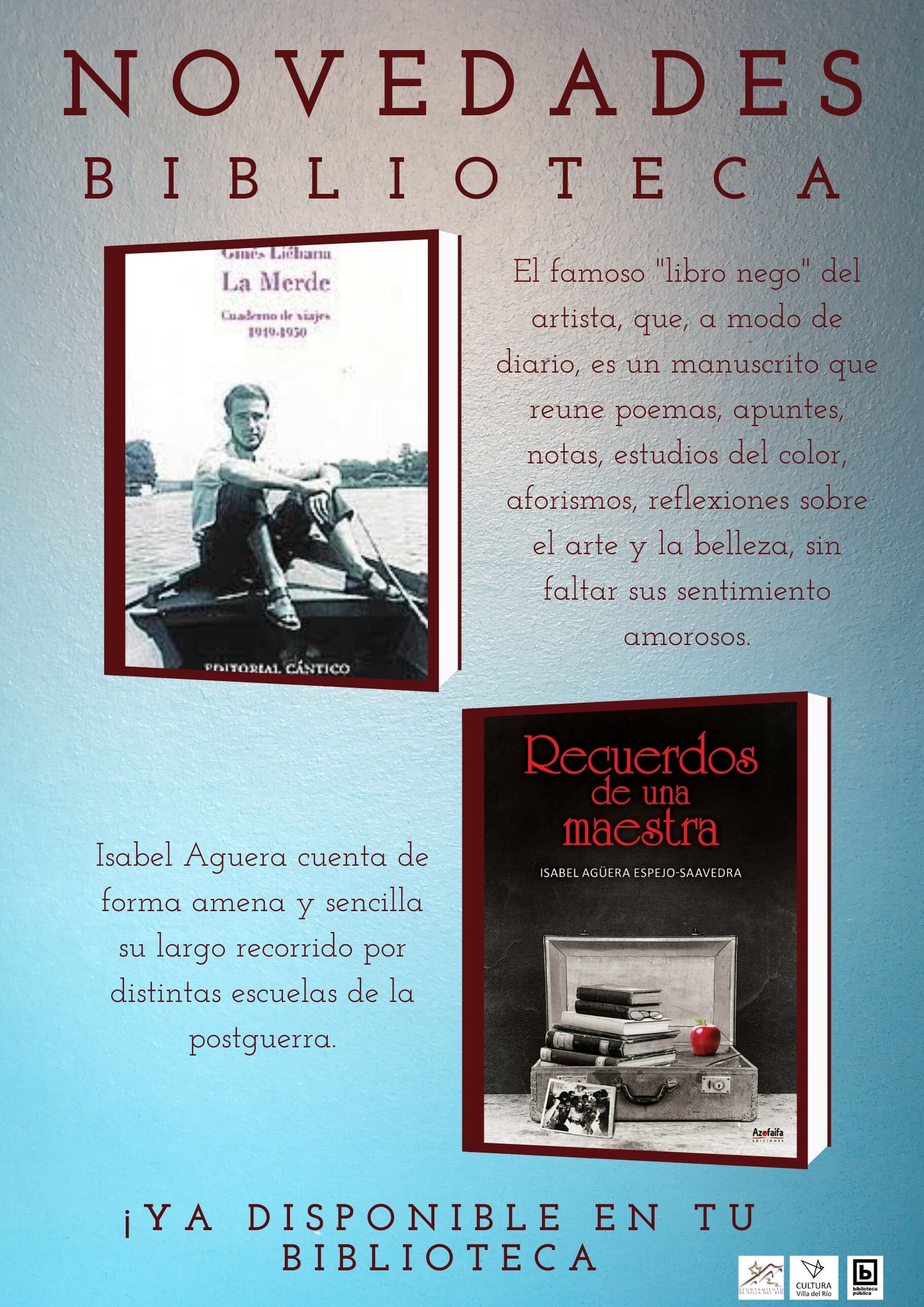 Novedades En La Biblioteca Municipal Ayuntamiento De Villa Del Rio