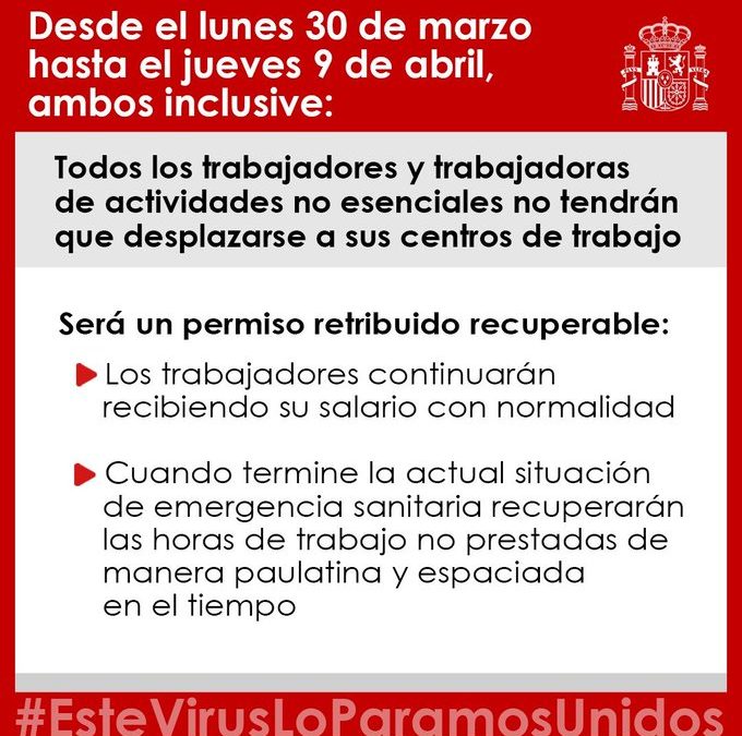 Coronavirus | Medidas Gobierno de España 1