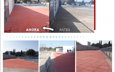 Finalizan las obras de mejora de pavimentación de los espacios abiertos en el Estadio de Fútbol Municipal