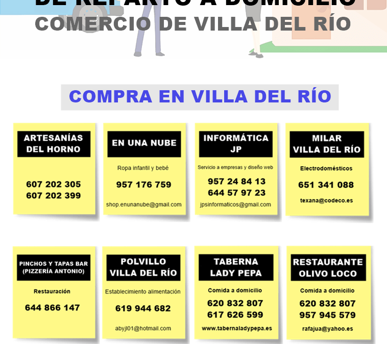 Servicio de reparto a domicilio del comercio de Villa del Río 1