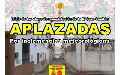 Aplazado el inicio de las obras de remodelación de la calle Gran Capitán por inclemencias meteorológicas