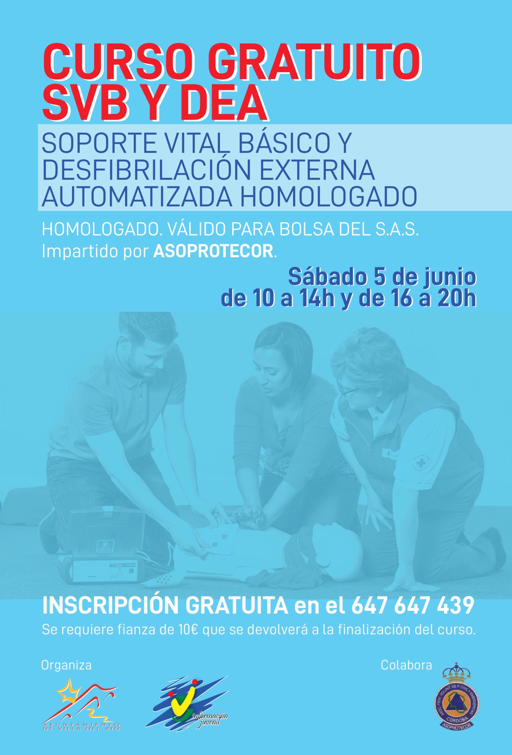 CURSO DE SOPORTE VITAL BÁSICO (SVB) Y DE - Ayuntamiento De Villa Del Rio