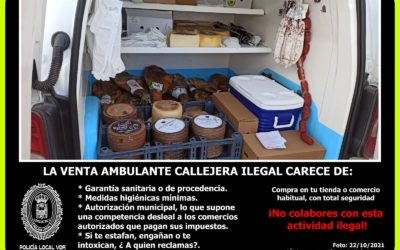 POLICÍA LOCAL / LA VENTA AMBULANTE ILEGAL CARECE DE GARANTÍA SANITARIA