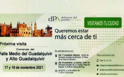 LA OFICINA DEL DEFENSOR DEL PUEBLO ANDALUZ VISITA NUESTRAS COMARCAS