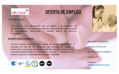 EMPLEO | RESIDENCIA DE MAYORES ‘NUESTRA SEÑORA DE LA ESTRELLA’ DE VILLA DEL RÍO