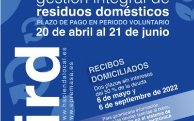 IMPUESTO GESTIÓN INTEGRAL DE RESIDUOS DOMÉSTICOS | PLAZOS DE PAGO EN PERIODO VOLUNTARIO