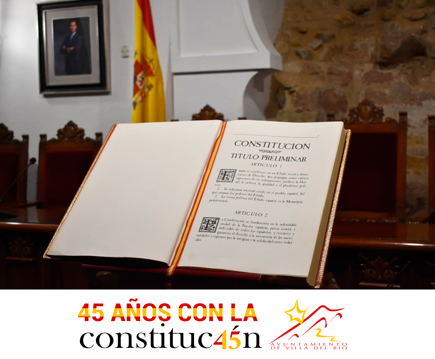 DECLARACIÓN INSTITUCIONAL CONMEMORACIÓN DEL DÍA 6 DE DICIEMBRE, DÍA DE LA CONSTITUCIÓN  ESPAÑOLA (2023)