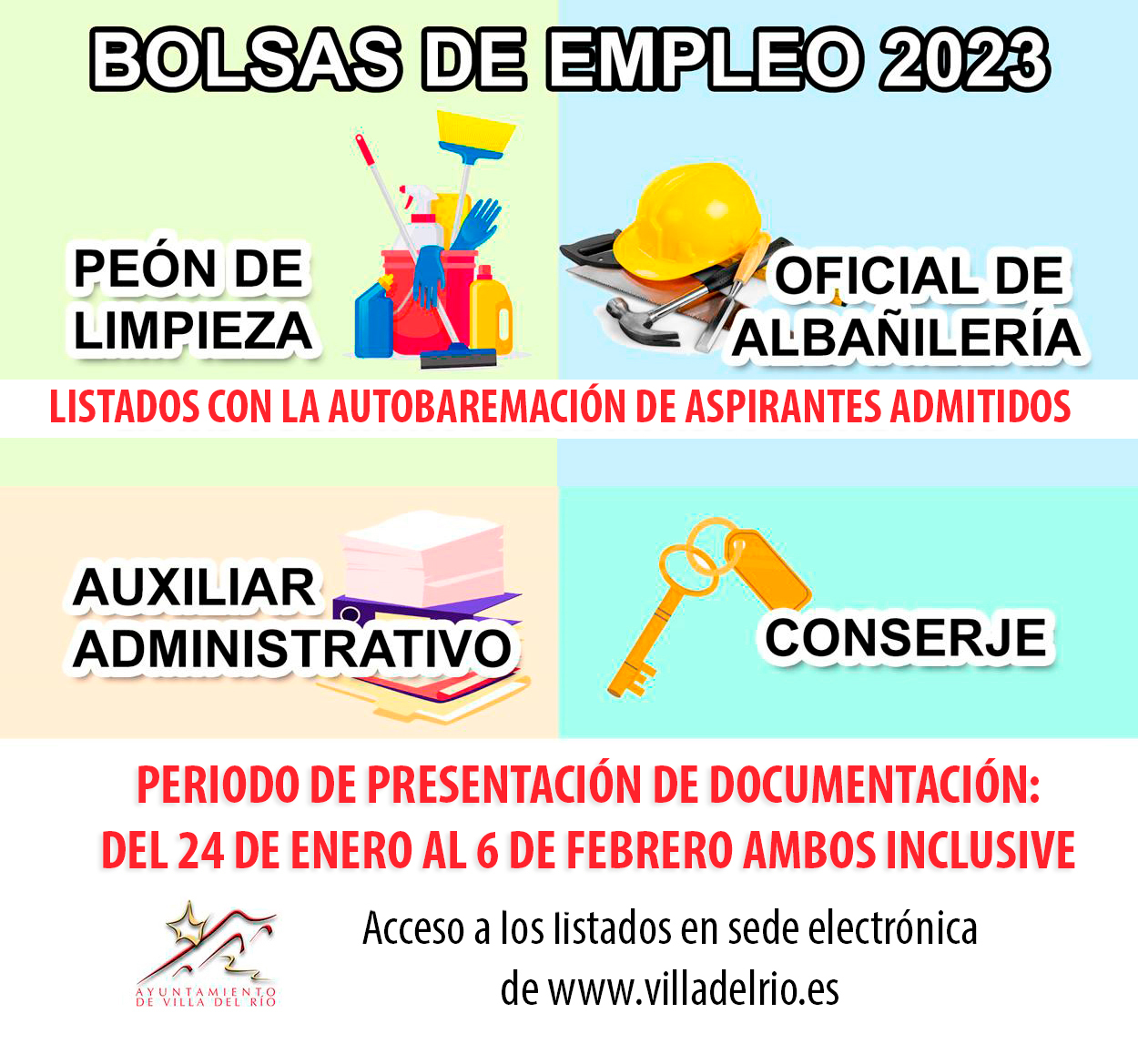 EMPLEO | LISTADOS CON AUTOBAREMACIÓN DE ASPIRANTES ADMITIDOS EN LA ...