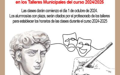 CULTURA | RELACIÓN DE ALUMNOS MATRICULADOS EN LOS TALLERES MUNICIPALES DE ESCULTURA, PINTURA Y TEATRO DEL CURSO 2024-2025