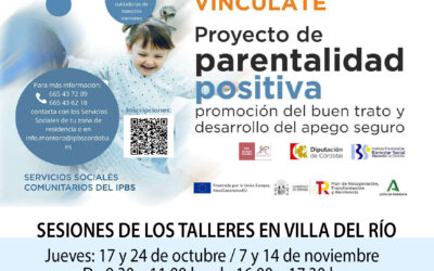 SERVICIOS SOCIALES Y FAMILIAS | SESIONES DE LOS TALLERES DE PARENTALIDAD POSITIVA, PROMOCIÓN DEL BUEN TRATO Y DESARROLLO DEL APEGO SEGURO EN LA ETAPA PRENATAL E INFANCIA «VINCÚLATE»