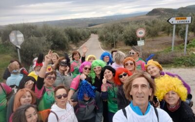 LA JUNTA LOCAL DE LA ASOCIACIÓN ESPAÑOLA CONTRA EL CÁNCER EN VILLA DEL RÍO ORGANIZÓ UNA RUTA SALUDABLE  «ESPECIAL CARNAVAL»