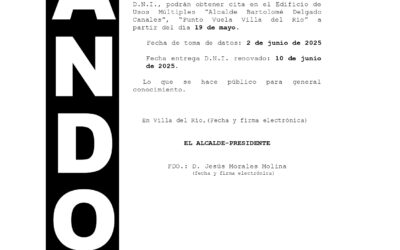  BANDO | RENOVACIÓN DNI 