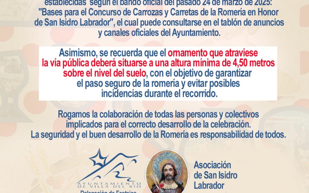 DECORACIÓN DE CALLES PARA LA ROMERÍA DE SAN ISIDRO 2025 